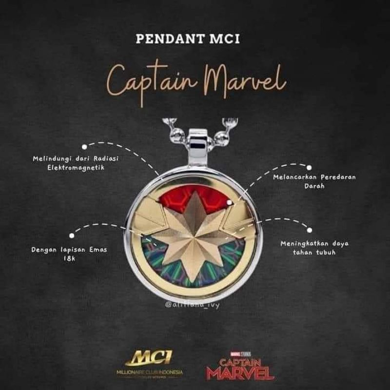 PENDANT MCI CAPTAIN MARVEL