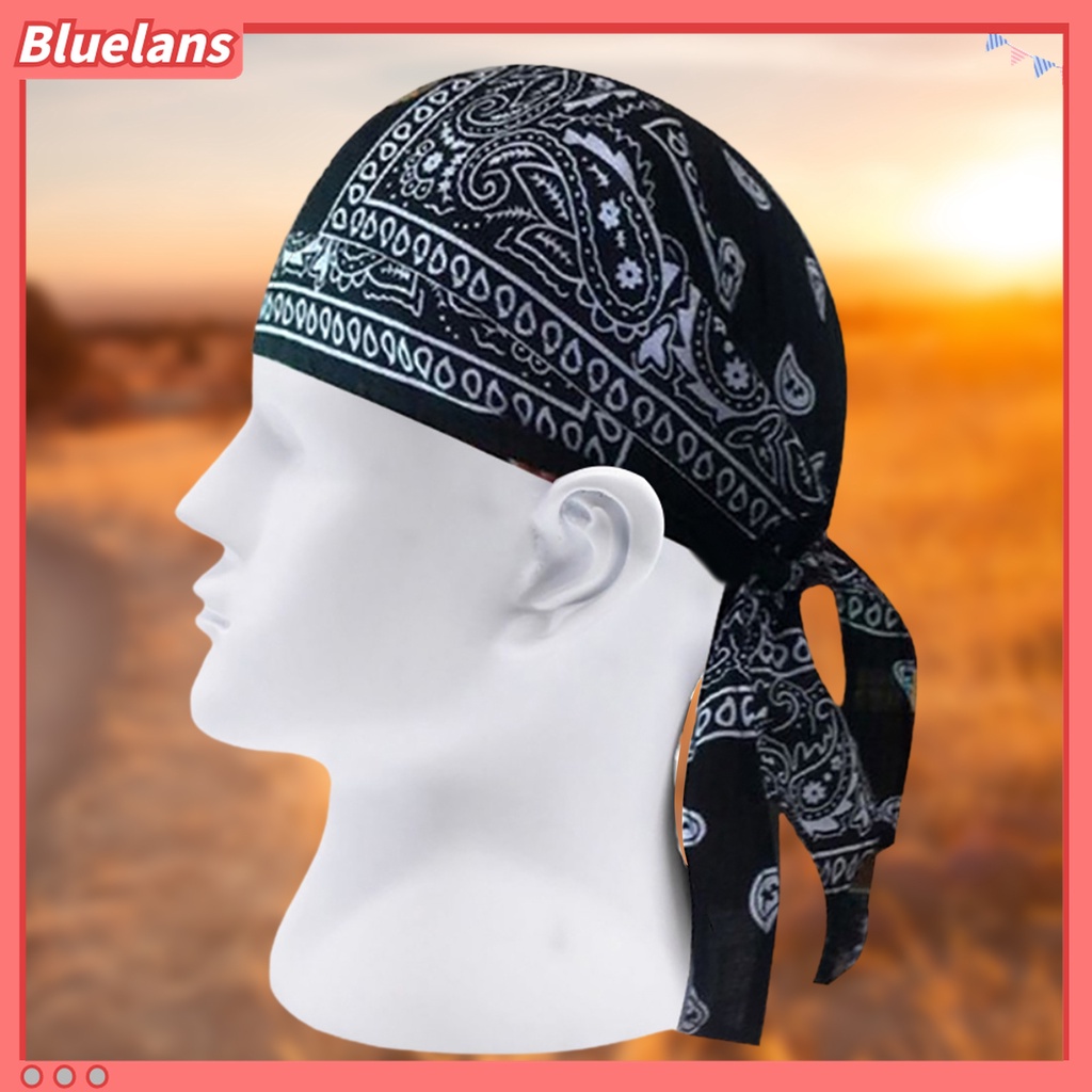 Bluelans Topi Bandana Pria Dewasa Motif Print Paisley Untuk Biker