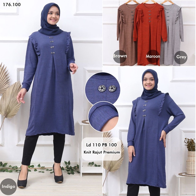 Maya Tunik - Tunik Kaos Rajut Premium LD100+ Melar / 359