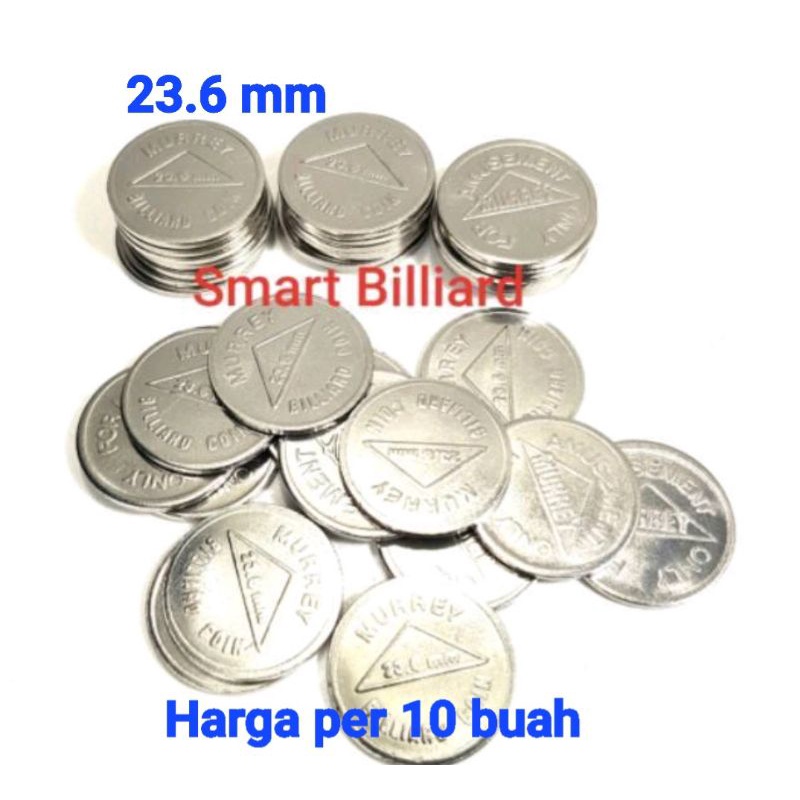 Coin Murrey 20 cent - Billiard Koin biliar uk. 23.6mm 1 set isi 10 pcs