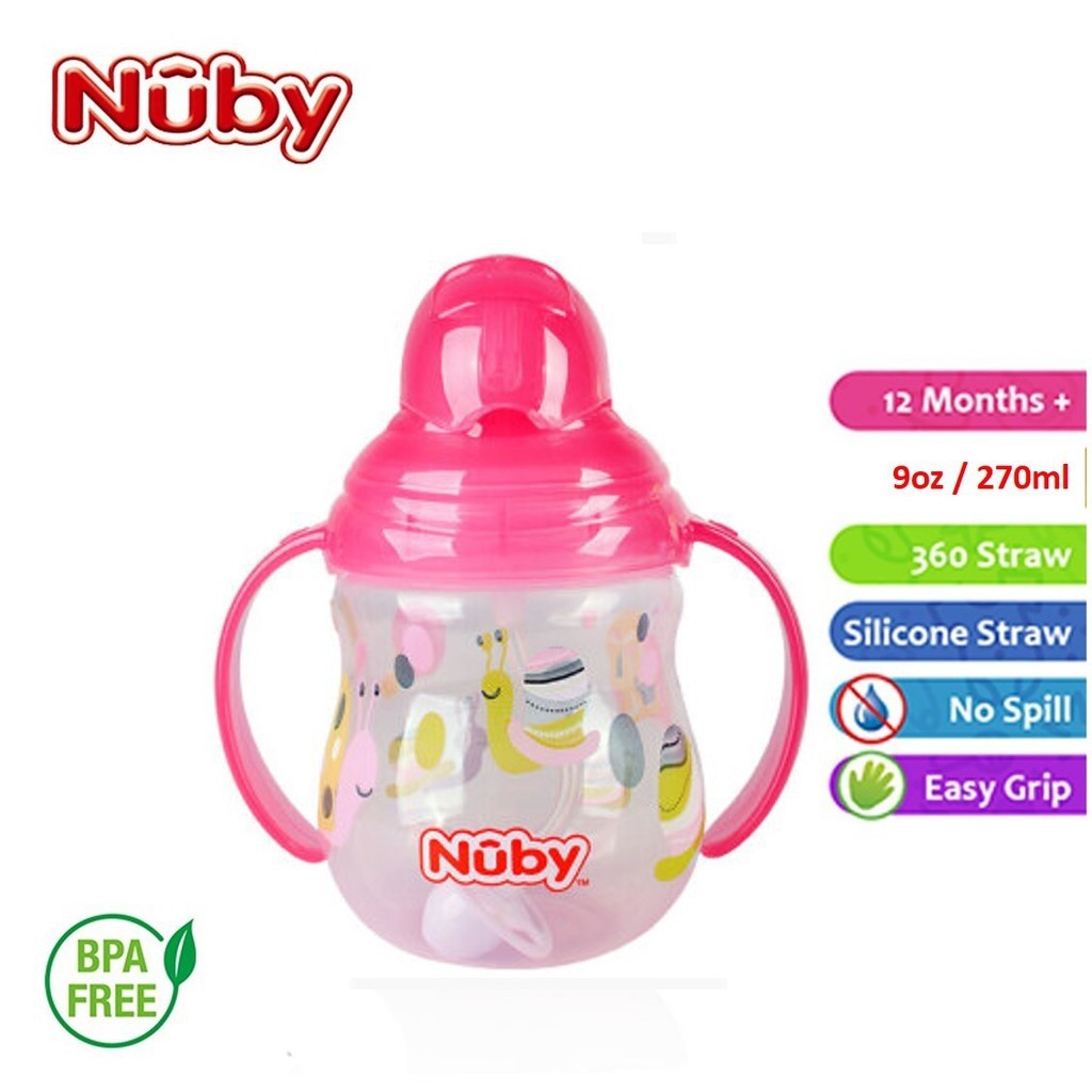 Nuby Flip-it Twinhandle Weighted Straw 270ml