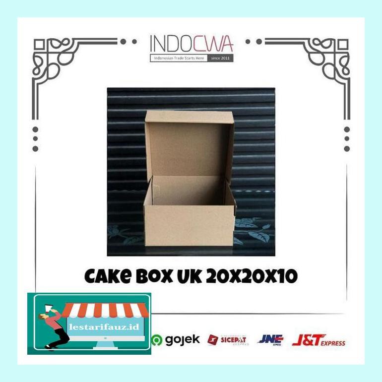

S504Arleu Cake Box / Kardus Karton Box Kue Polos Uk 20X20X10 Ju4Leuu