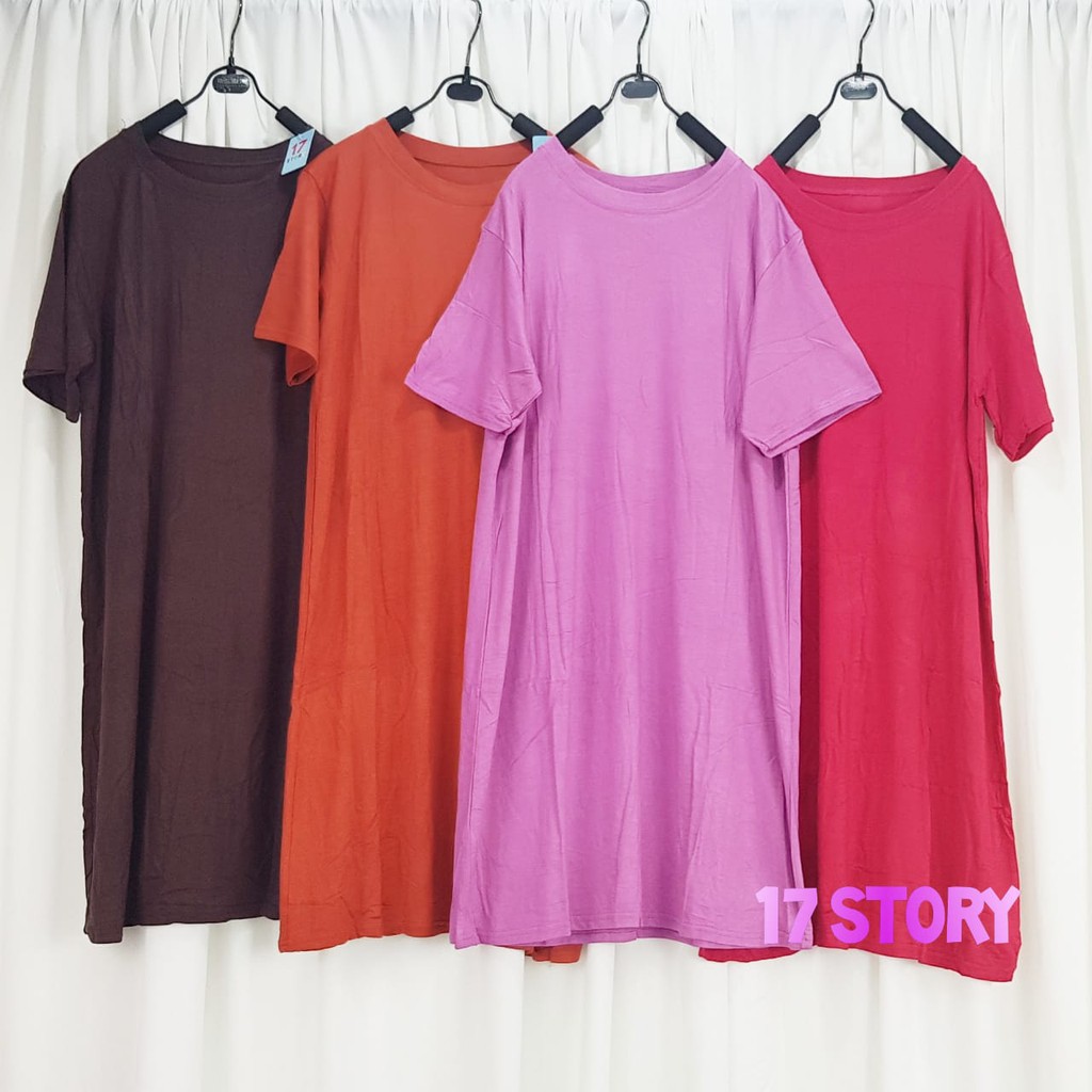 Daster Kaos Wanita Polos Size L XL XXL 3XL 5L JUMBO Bahan Kaos Rayon Adem Dan Lembut Tangan Pendek K