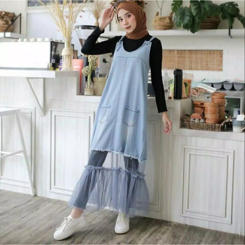 MECCA OVERALL JEANS/ OVERALL JEANS MIX TUTU/ OVERALL SELEBGRAM