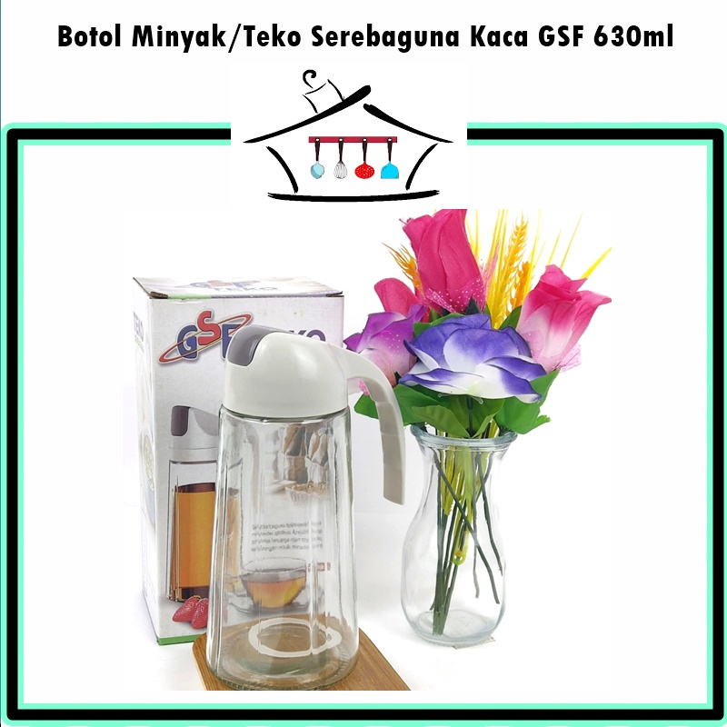 UTL024H Botol Minyak/Botol Kecap Kaca 630ml