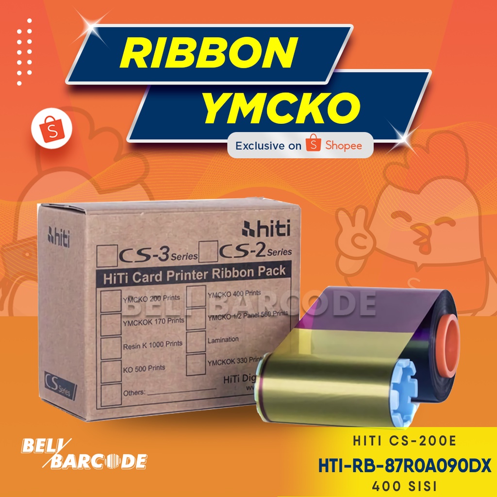 Tinta Printer Id Card Hiti CS200E Ribbon Ymcko