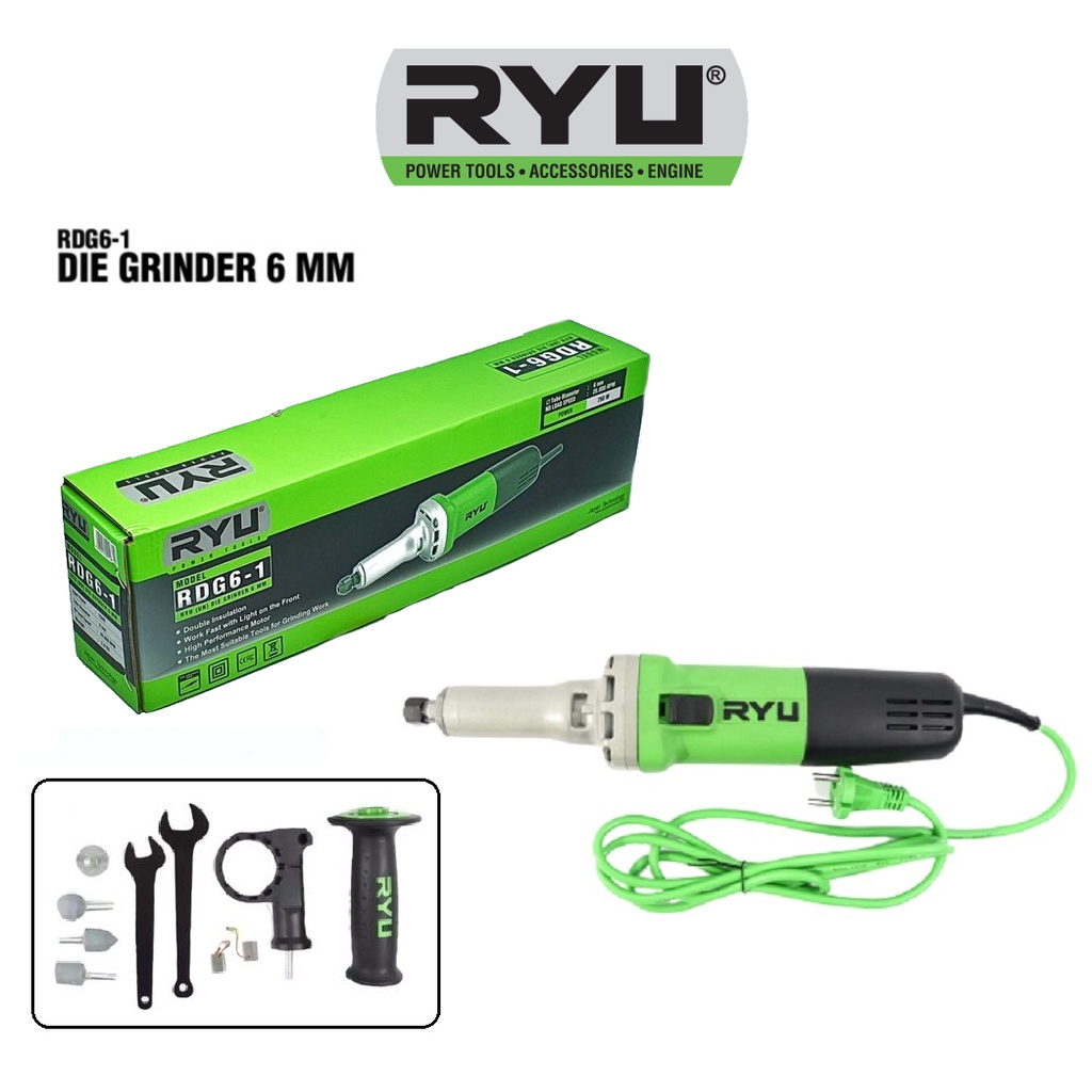 Ryu RDG -1  Mesin Die Grinder 6 Mm / Mesin Tuner/ Mesin Gerinda Botol 6 Mm RDG 6-1