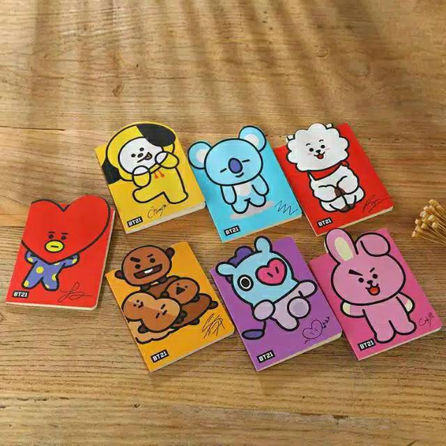 

NOTEBOOK BT21 BUKU BT21 BUKU BTS NOTE BOOK BTS TATA COOKY CHIMMY