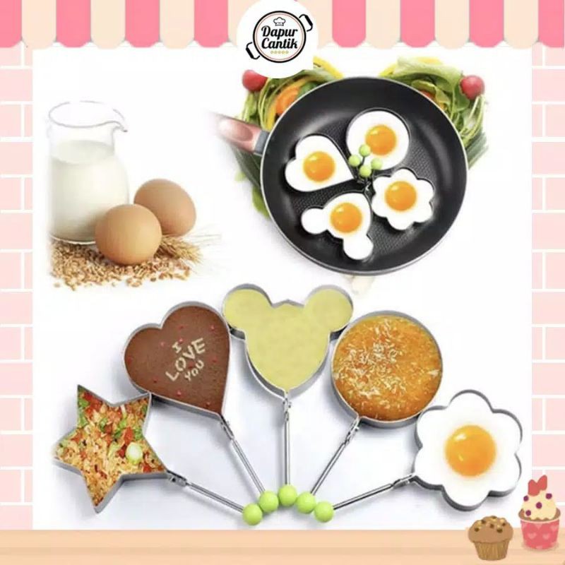 Cetakan Telur Karakter | Egg Mold Telur Ceplok Pancake Cetakan Telor Ring Cutter Bulat