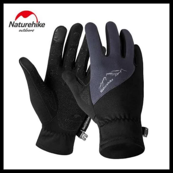 Sarung Tangan Polar Touchscreen Elastis Naturehike Nh17s004 T M Hitam Shopee Indonesia