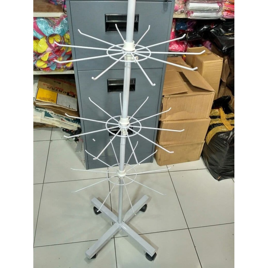 rak asesoris hp gantungan kunci rak putar rak jumbo tuju tingkat