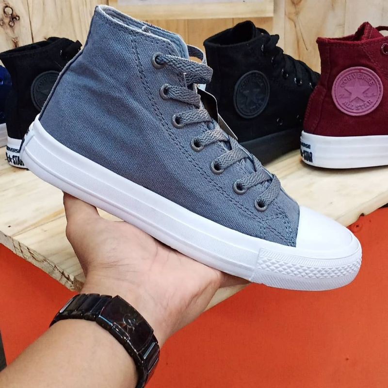 Sepatu Sneakers Pria Casual Keren Sepatu Sekolah Wanita Pria Sepatu Sekolah Hitam All Star Tinggi