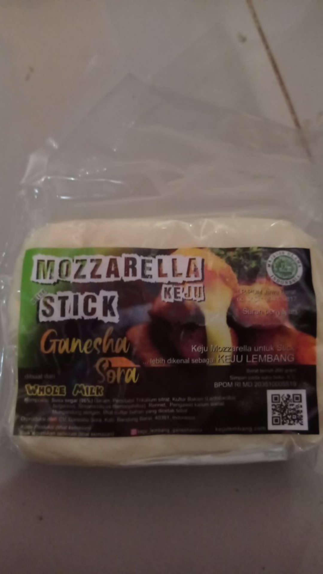 Keju Mozzarella Stick +panir +oregano