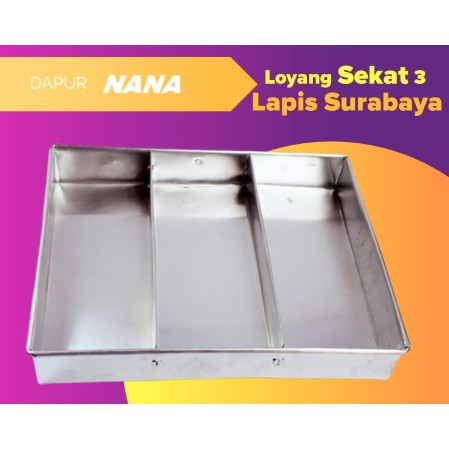 Loyang Kue Bolu Gulung Gerigi/Zigzag/Lapis Surabaya sekat Dapur Nana