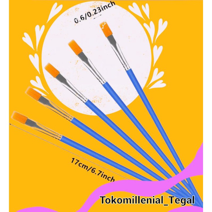 

Kuas Lukis Model Datar dapat 2pcs