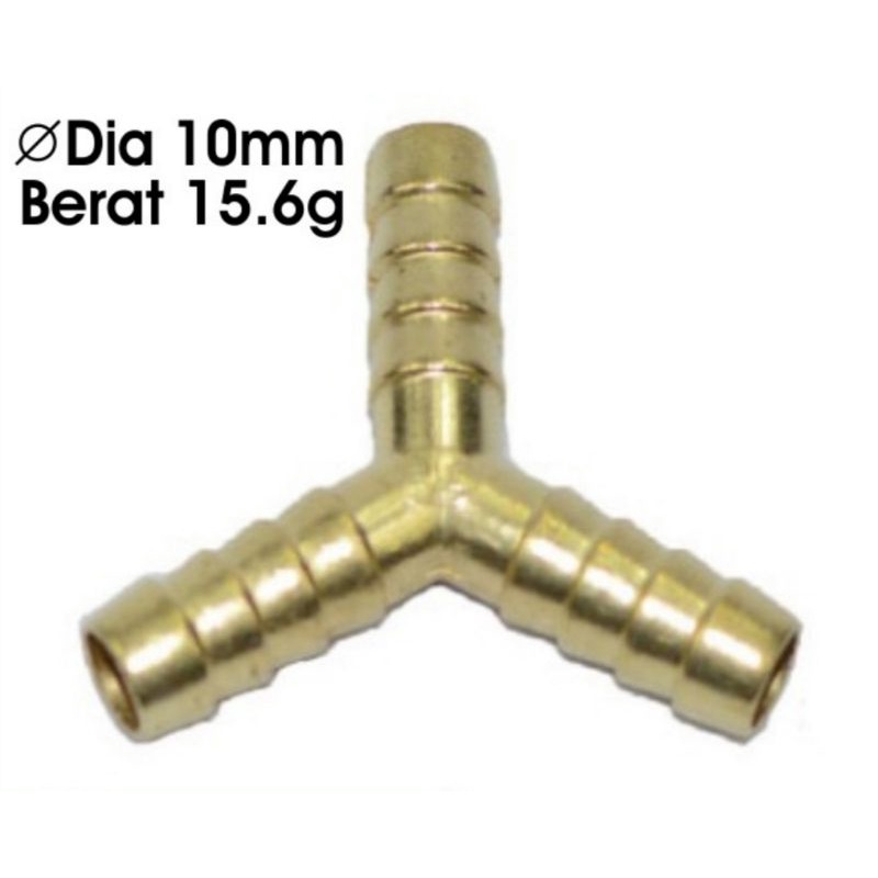 sambungan gas sambungan air nepel cabang 3 sambungan Y T  3/8 inch