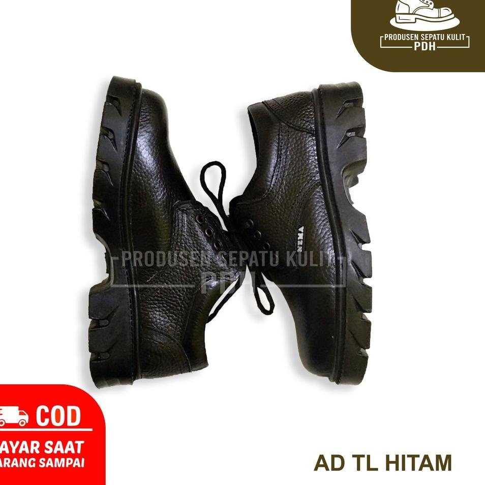 KAA.25Au22ᵟ ‑ SEPATU SAFETY TALI KULIT ASLI SEPATU SAFETY UNISEX WORK SAFETY SHOES CEWEK SOL KARET S