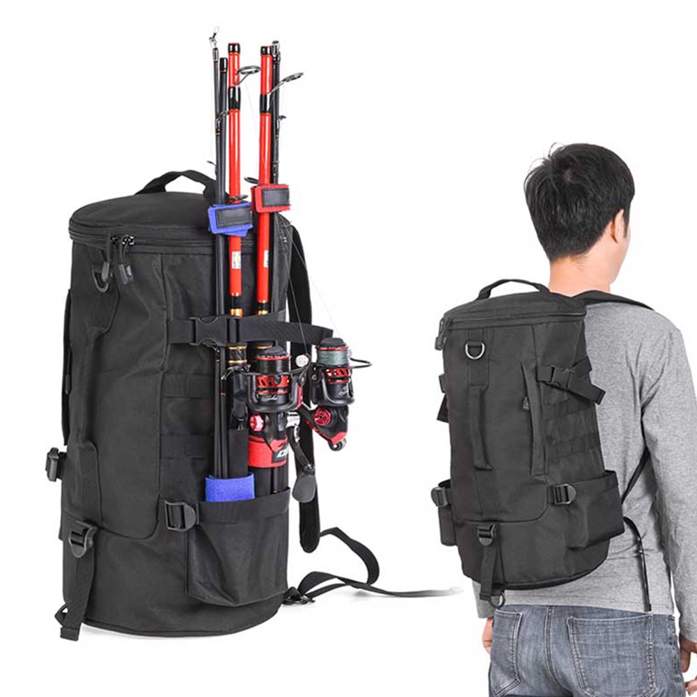 Tas Ransel Bentuk Silinder Kapasitas Besar Warna Hitam Tas Ransel Bentuk Silinder Kapasitas Besar Warna Hitam