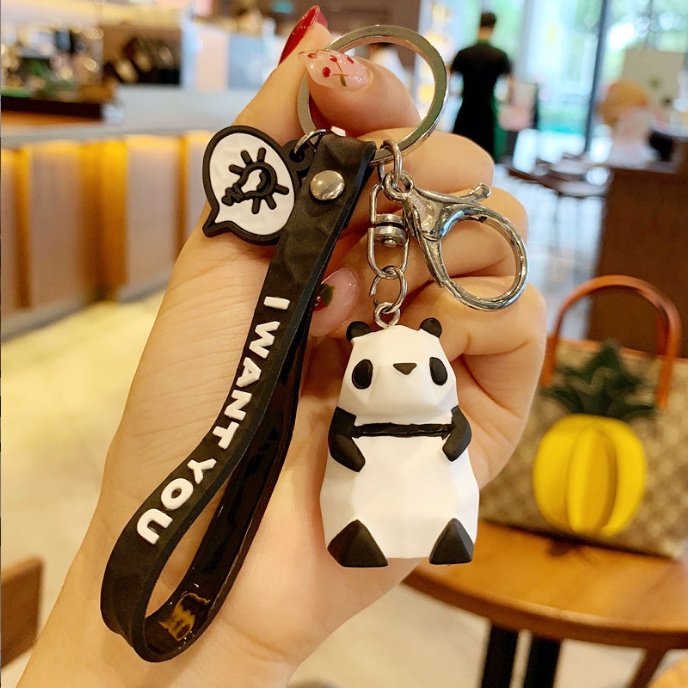 COD❤Gantungan Kunci Bentuk Koala Kartun Keychain Geometric Lucu Animal Motor Keychain Cute Panda Dinosaur Keychain Pendant Metal Key Fashion Baju Mobil Tas Serbaguna GTG02