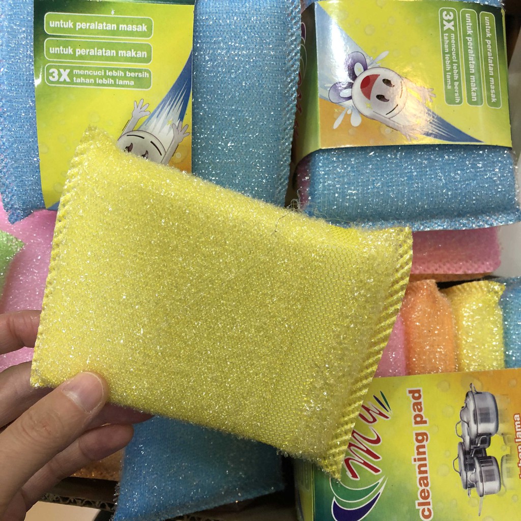 SPON CUCI PIRING WARNA WARNI MURAH MERIAH DISH WASHING SPONGE-1pc