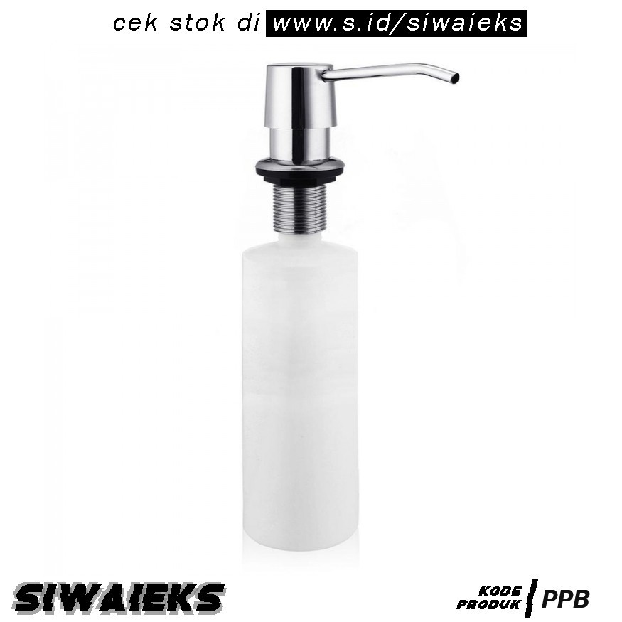 Grab Medan BATHE PROJECT Tempat Sabun Keran Air Soap Dispenser 220ml PPB JJ-3122 - Silver