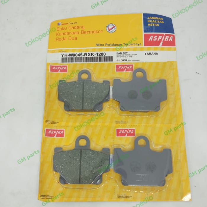 Kampas Rem Cakram Dispad Depan - RXKing Rx King Old Lama Asli Aspira YH-W0045-RXK-1200