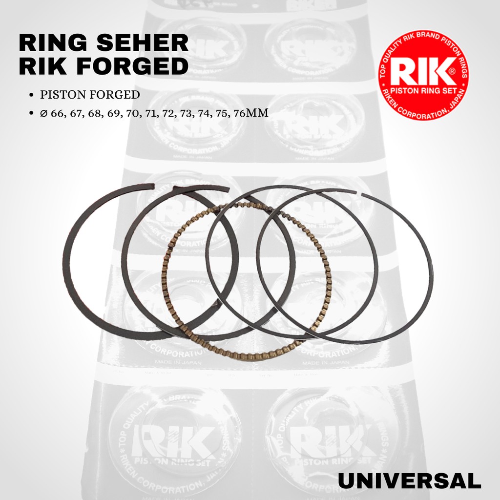 Ring seher Rik piston forged 66 67 68 69 70 71 73 75 76 tebal 1mm 0.8mm