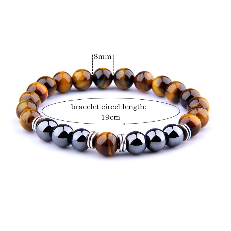 31 styles of tiger's eye stone black gallstone magnet magnetic men's and women's bracelets magnetic therapy health beaded health bracelets