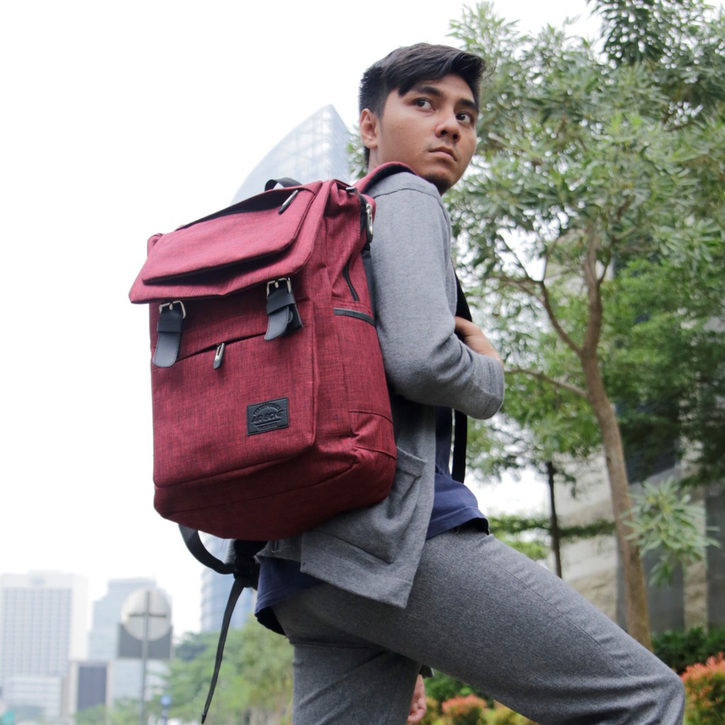 Tas Ransel Laptop - Backpack Laptop 14 Inch Travel Multigungsi Kekinian Pria Wanita Cewek Cowok