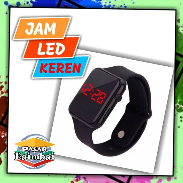 JAM LED MURAH JAM DIGITAL LED JAM SPORTY JAM COUPLE JAM PRIA WANITA JAM GELANG SILIKON BANJARMASIN