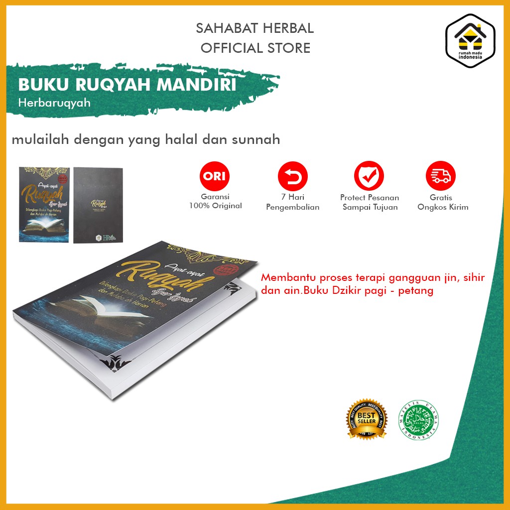 Buku Ruqyah Mandiri | Buku Penunjang Ruqyah | Buku Dzikir Pagi Petang