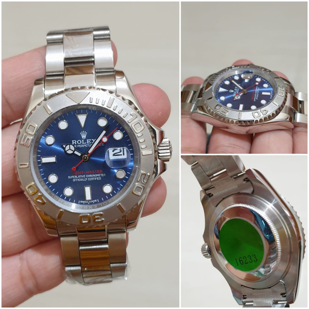 COD Sale Jam Rolex Special Yacht-Master Silver Garansi 1th Kaca Anti Gores - Automatic - Jam Import
