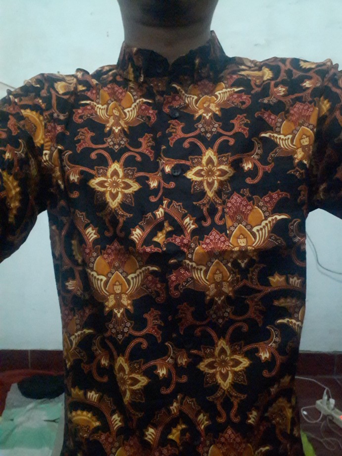 Freypv 8116 Slimfit Long Batik Floral  M-xl Kemeja Batik