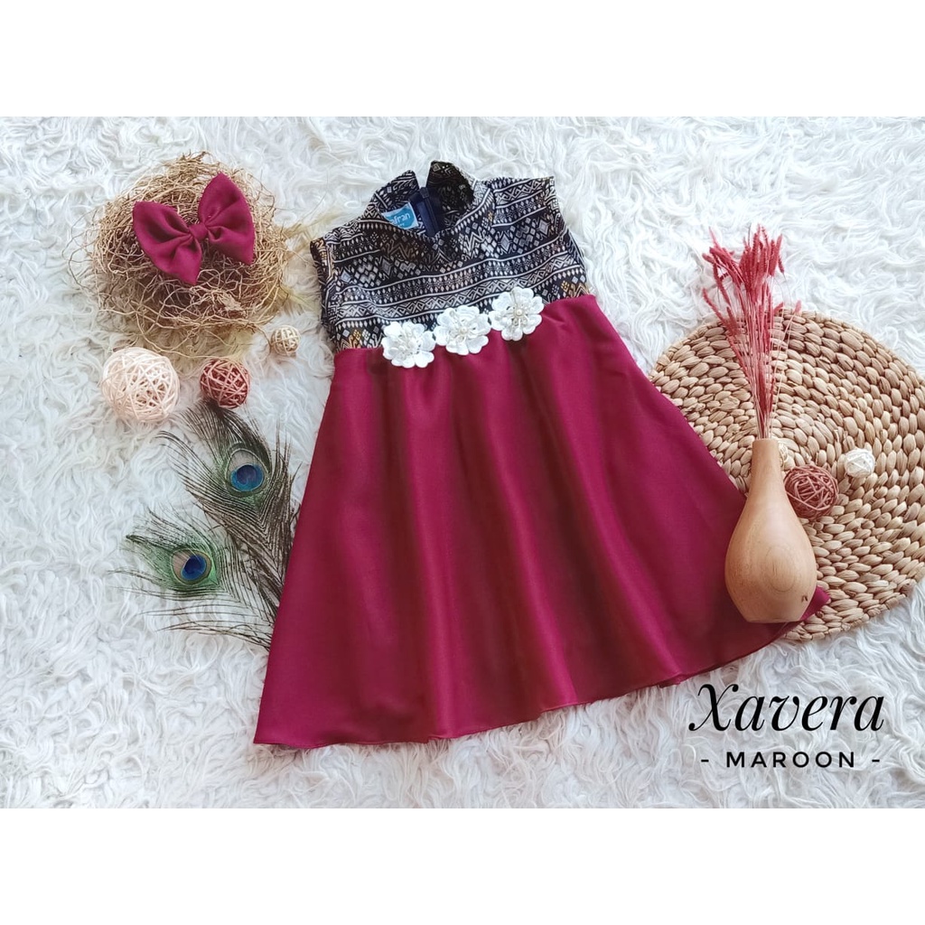 Dress Xavera Anak Unik/Gaun Pesta/Dress Anak