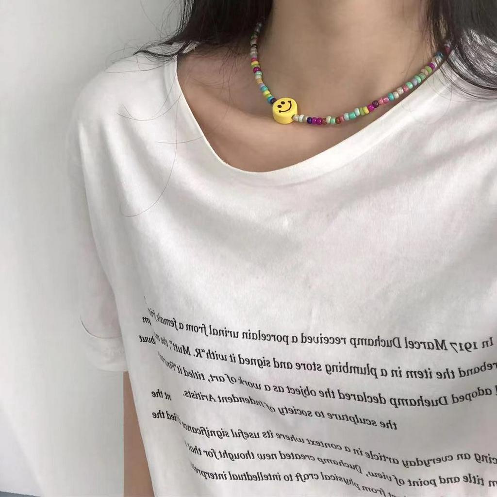Manik-manik Desain Wajah Tersenyum Aktif Penuh Warna