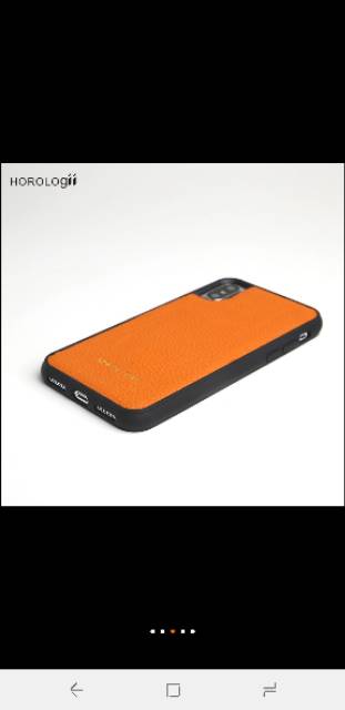 Horologii premium germany cow leather casing for Iphone X orange