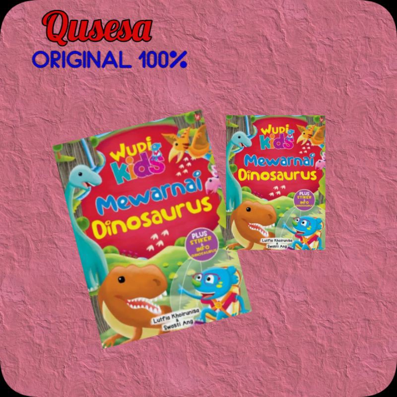 wudi kids mewarnai dinosaurus(original 100%)