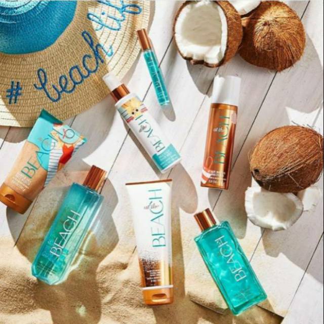 BATH &amp; BODY WORKS BBW AT THE BEACH SERIES MIST LOTION SHOWER GEL BODY CREAM HAND CREAM SHOWER GEL BODY CREAM LOTION MIST WASH WALLFLOWER ROOMSPRAY SCENTPORTABLE GENTLE GEL DEEP CLEANSING GENTLE FOAMING CREAMY LUXE