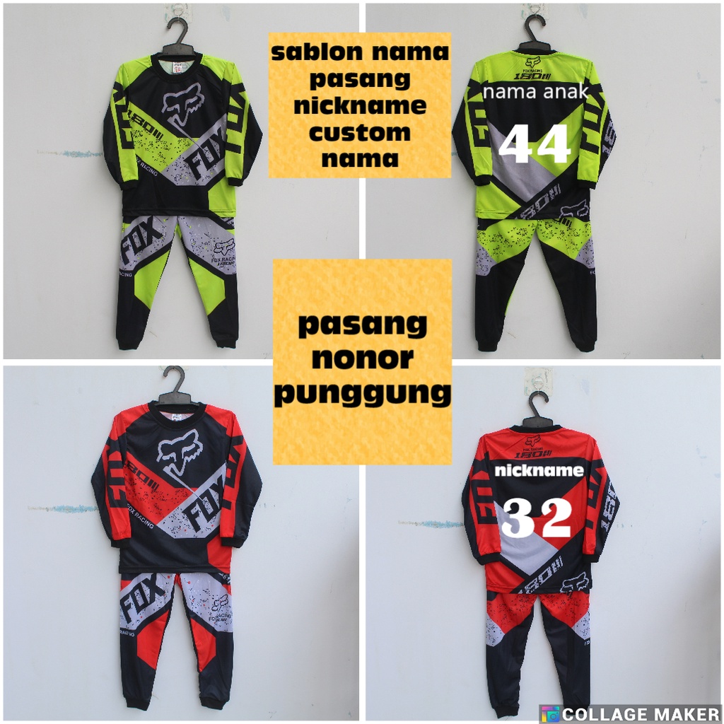 Jersey baju balap anak baju cross baju motor honda