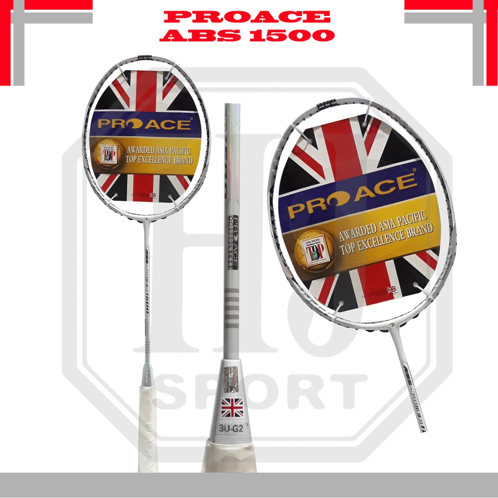 Raket Badminton Original Pro Ace ABS 1500 Bonus Komplit