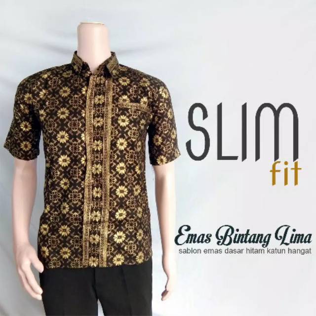 Batik pendek modern Pria