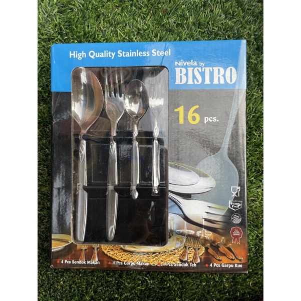 Bistro Nivela set garpu sendok 16 pcs Original Bistro Set sendok garpu