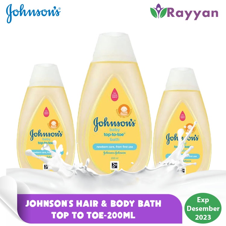 Johnson's Hair &amp; Body Wash Top To Toe 200 Ml Harum Wangi  | Sabun Cair Johnson's  Isi Ulang| Sabun Mandi Bayi