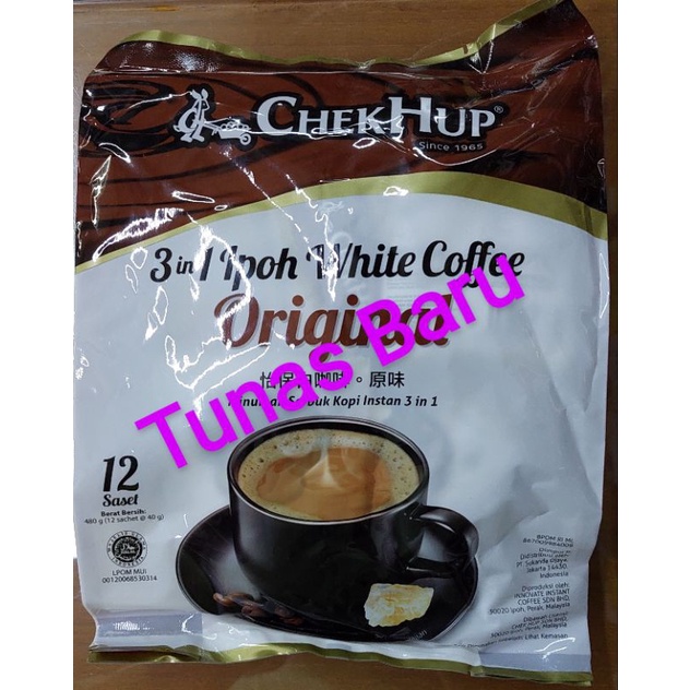 

Chekhup Ipoh White Coffee Original 3 in 1 Malaysia (Kopi Bubuk Instan)
