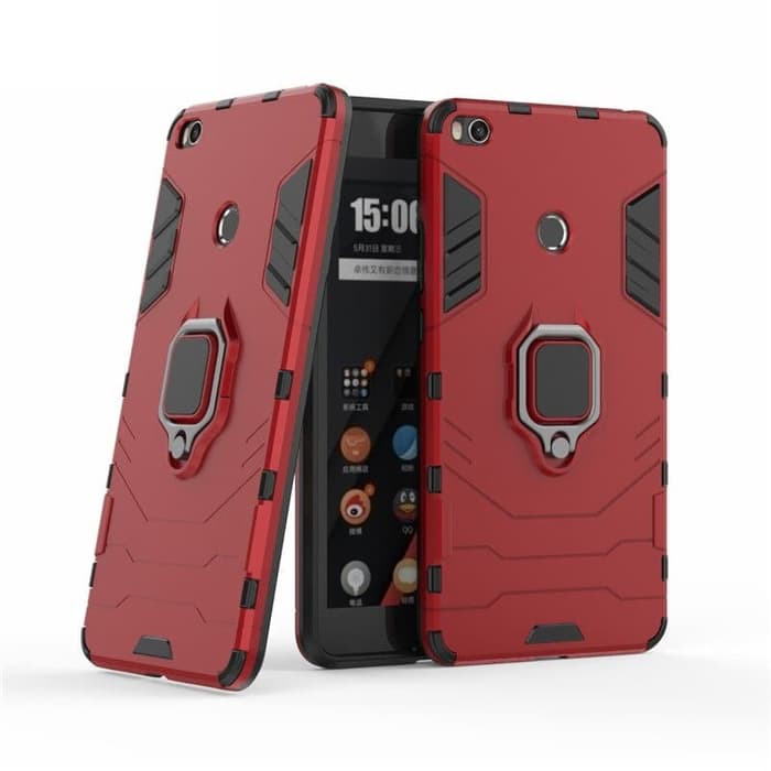 BLACK PANTHER CASE XIAOMI MI MAX 2 ARMOR SLIM CASE ROBOT TRANSFORMER CASING MAGNET RING STANDING