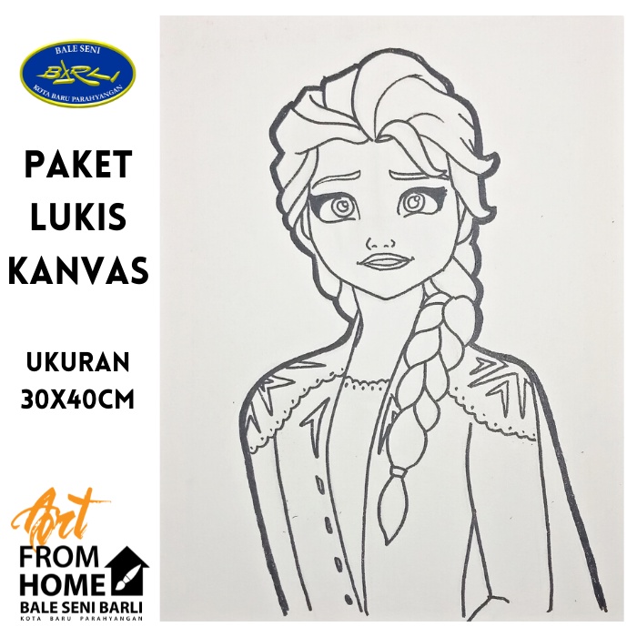 

PAKET MELUKIS KANVAS Uk. 30x20 cm & 30x40 cm