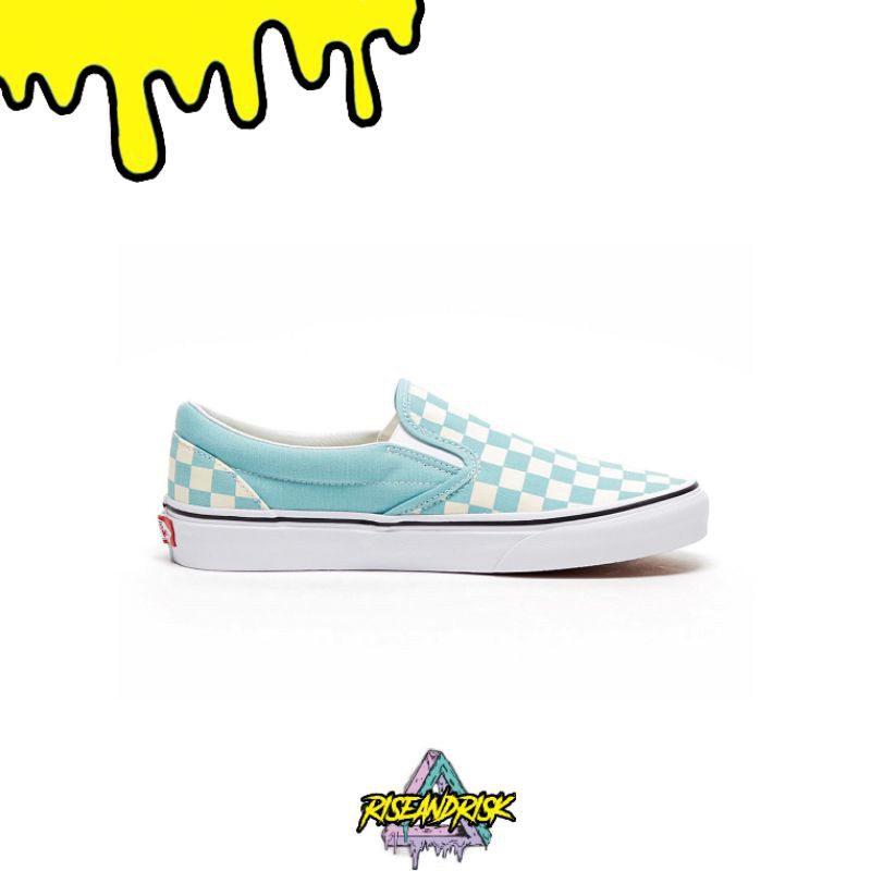 aqua checkerboard vans