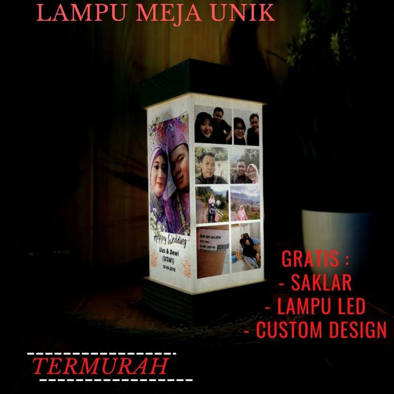 

[TERMURAH] Kado Pernikahan Unik Murah Sahabat Cewek Cowok Custom Foto