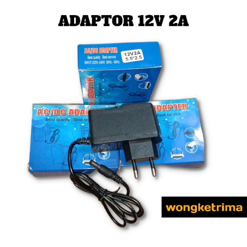 ADAPTOR 12V 2A ADAPTOR DC 12 VOLT 2 AMPERE POWER SUPPLY 12 VOLT UNTUK CCTV,LED STRIP, DLL