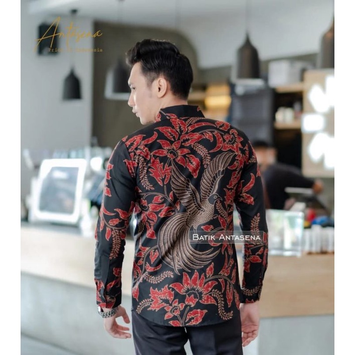 PAKSI BIRAM Kemeja Batik Pria Lengan Pajang Bahan Katun Halus Lapis Furing